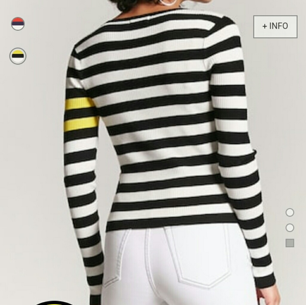 NWT Ribbed Striped Sweater - Picture 3 of 3